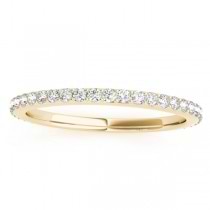 Stackable Diamond Wedding Ring Band 18k Yellow Gold (0.26ct)