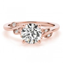 Bypass Floral Diamond Engagement Ring 14k Rose Gold (0.10ct)