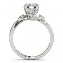 Bypass Floral Lab Grown Diamond Engagement Ring Platinum (0.10ct)