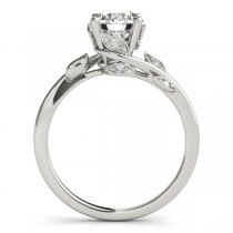Bypass Floral Diamond Engagement Ring Platinum (0.10ct)