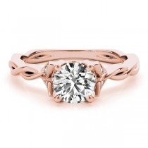 Infinity Leaf Engagement Ring 14k Rose Gold (0.07ct)