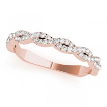 Infinity Leaf Bridal Ring Set 14k Rose Gold (0.32ct)