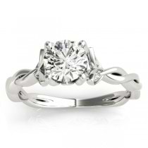 Infinity Leaf Bridal Ring Set 18k White Gold (0.32ct)