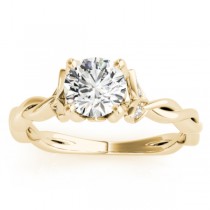 Infinity Leaf Bridal Ring Set 18k Yellow Gold (0.32ct)
