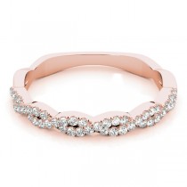 Infinity Diamond Stackable Ring Band 14k Rose Gold (0.25ct)