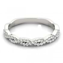 Infinity Diamond Stackable Ring Band 14k White Gold (0.25ct)