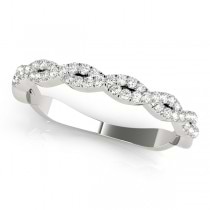 Infinity Diamond Stackable Ring Band 18k White Gold (0.25ct)