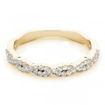 Infinity Diamond Stackable Ring Band 18k Yellow Gold (0.25ct)