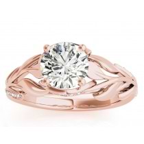 Nature-Inspired Diamond Engagement Ring Setting 14k Yellow Gold (0.16ct)
