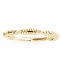 Twisted Infinity Stackable Ring Wedding Band 18k Yellow Gold
