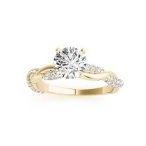 Infinity Twist Diamond Engagement Ring Setting 18k Yellow Gold (0.40ct)