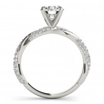 Infinity Twist Diamond Engagement Ring Setting Platinum (0.40ct)