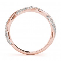 Infinity Twist Diamond Bridal Ring Set Setting 14k Rose Gold (0.80 ct)