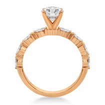 Diamond Marquise Engagement Ring 14k Rose Gold (0.63ct)