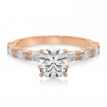 Diamond Marquise Engagement Ring 14k Rose Gold (0.63ct)