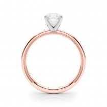 Vintage Style Heart Engagement Ring 14K Rose Gold
