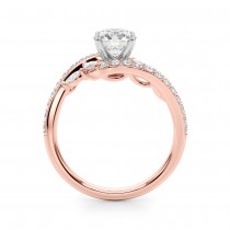 Swirl Design Diamond & Marquise Bridal Set 14K Rose Gold (0.96ct)