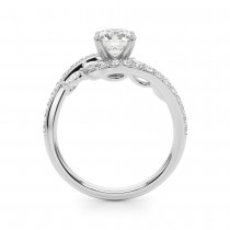 Swirl Design Diamond & Marquise Bridal Set 14K White Gold (0.96ct)