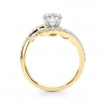 Swirl Design Diamond & Marquise Bridal Set 18K Yellow Gold (0.96ct)