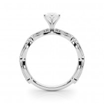 Antique Style Diamond Engagement Ring in Palladium (0.20ct)