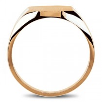 Customizable Signet Ring w/ Octagon Shape Top in 14k Rose Gold 11x9mm