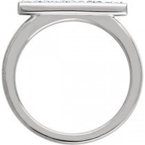 Women's Fashion Bar Ring with Diamonds 14k White Gold (0.10ct)