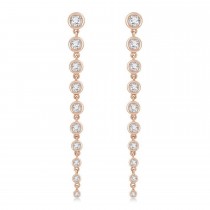 Lab-Grown Diamond Graduated Earrings 14K Rose Gold (2.00ct)