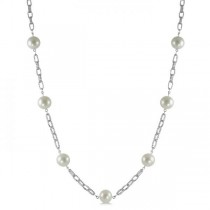 Freshwater Pearls by the Yard Necklace Sterling Silver 39" 11-12mm