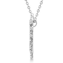 Diamond Sunburst Necklace in 14k White Gold (0.40ct)