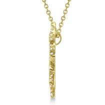 Diamond Sunburst Necklace in 14k Yellow Gold (0.40ct)