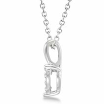 Heart Diamond Pendant Necklace 14kt White Gold (0.15ct)