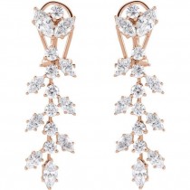 Marquise Lab-Grown Diamond Chandelier Earrings 14K Rose Gold (4.25ct)