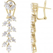 Marquise Lab-Grown Diamond Chandelier Earrings 14K Yellow Gold (4.25ct)