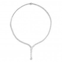 Lab Grown Diamond Lariat Necklace 14K White Gold (5.5ct)