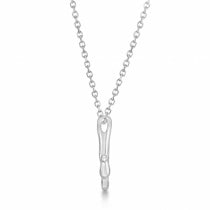 Diamond Butterfly Pendant Necklace in Sterling Silver (0.03ct)