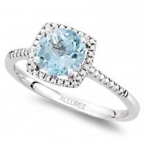 Natural Sky Blue Topaz & Natural Diamond Ring in Sterling Silver (1.66ct)