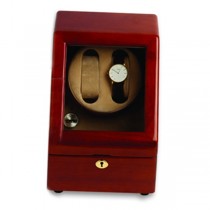 Collectors Wooden Double Watch Winder & Watch Box Display Case