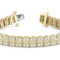 Diamond Multi-Row Link Bracelet 18k Yellow Gold (1.98ct)
