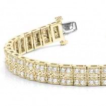Diamond Multi-Row Link Bracelet 18k Yellow Gold (1.98ct)
