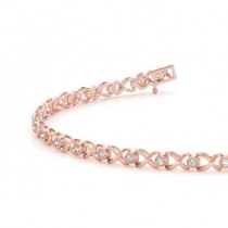Diamond XOXO Bracelet 14k Rose Gold (0.29ct)