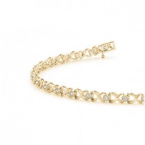 Diamond XOXO Bracelet 14k Yellow Gold (0.29ct)