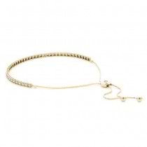 Bolo Adjustable Fashion Diamond Tennis Bracelet 18k Yellow Gold (0.69ct)