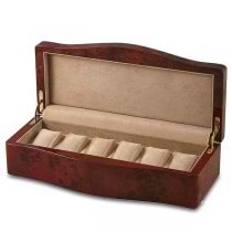 Collectors Luxury Watch Box Storage Holds & Protects Six Timepieces