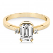 Diamond Emerald Cut Three-Stone Ring 14k Yellow Gold (1.04ct)