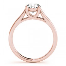 Lucida Solitaire Cathedral Engagement Ring 14k Rose Gold