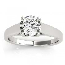 Lucida Solitaire Cathedral Engagement Ring 14k White Gold