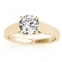 Lucida Solitaire Cathedral Engagement Ring 18k Yellow Gold