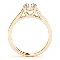 Lucida Solitaire Cathedral Engagement Ring 18k Yellow Gold