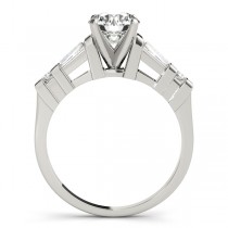 Diamond Tapered Baguette Engagement Ring 14k White Gold (0.33ct)