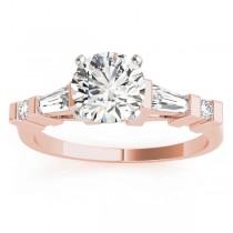 Diamond Tapered Baguette Engagement Ring 18k Rose Gold (0.33ct)